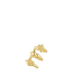 Earcuff espiral con baño de oro de 18 kt sobre plata Grain^TOUS Outlet