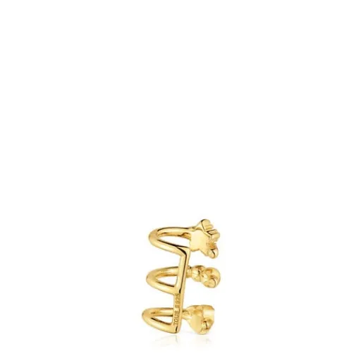 Earcuff espiral con baño de oro de 18 kt sobre plata Grain^TOUS Outlet