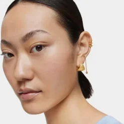 Earcuff espiral con baño de oro de 18 kt sobre plata Grain^TOUS Outlet