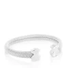 Esclava de plata con malla de 7x4 y motivos oso Mesh^TOUS Discount