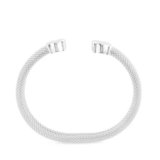 Esclava de plata con malla de 7x4 y motivos oso Mesh^TOUS Discount