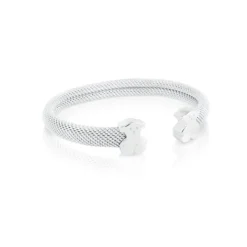 Esclava de plata con malla de 7x4 y motivos oso Mesh^TOUS New