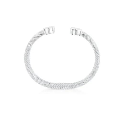 Esclava de plata con malla de 7x4 y motivos oso Mesh^TOUS New