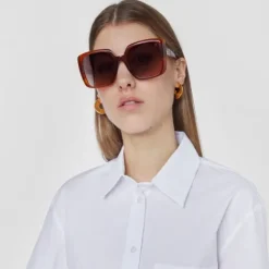 Gafas de sol Square Hold Logo marrón^TOUS Hot