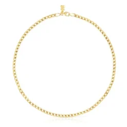 Gargantilla barbada con baño de oro de 18 kt sobre plata Chain^TOUS New