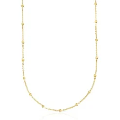 Gargantilla con baño de oro de 18 kt sobre plata con bolas intercaladas Basics^TOUS