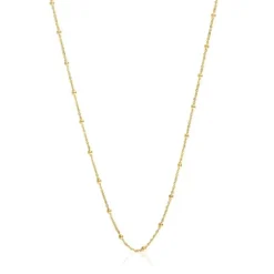 Gargantilla con baño de oro de 18 kt sobre plata con bolas intercaladas 60 cm Basics^TOUS Clearance