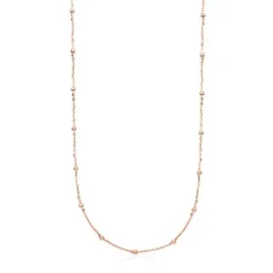 Gargantilla con baño de oro rosa de 18 kt sobre plata y bolas Chain^TOUS Best