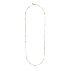Gargantilla con baño de oro rosa de 18 kt sobre plata y bolas Chain^TOUS Best