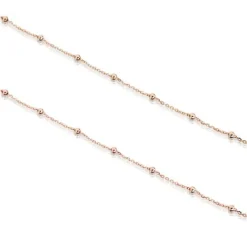 Gargantilla con baño de oro rosa de 18 kt sobre plata y bolas Chain^TOUS Best