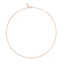 Gargantilla con baño de oro rosa de 18 kt sobre plata 45 cm Hand^TOUS