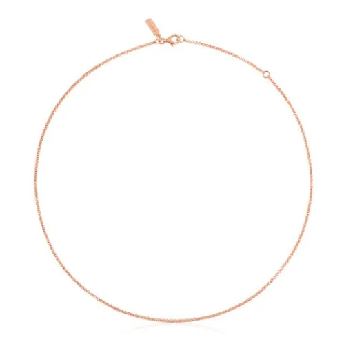 Gargantilla con baño de oro rosa de 18 kt sobre plata 45 cm Hand^TOUS