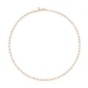 Gargantilla con baño de oro rosa 18 kt sobre plata y anillas ovales, 45 cm Chain^TOUS Hot