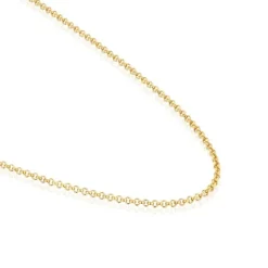 Gargantilla con baño de oro de 18 kt sobre plata y anillas 45 cm Chain^TOUS Discount