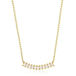 Gargantilla con baño de oro de 18 kt sobre plata y perlas cultivadas Gloss^TOUS Outlet