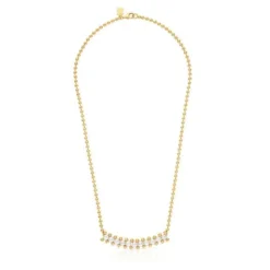 Gargantilla con baño de oro de 18 kt sobre plata y perlas cultivadas Gloss^TOUS Outlet