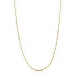 Gargantilla con baño de oro de 18 kt sobre plata con anillas ovales 50 cm Basics^TOUS Hot
