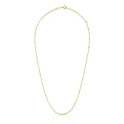 Gargantilla con baño de oro de 18 kt sobre plata con anillas ovales 50 cm Basics^TOUS Hot