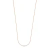 Gargantilla con baño de oro rosa 18 kt sobre plata y bolas, 65 cm Chain^TOUS Outlet