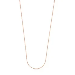 Gargantilla con baño de oro rosa 18 kt sobre plata y bolas, 65 cm Chain^TOUS Outlet