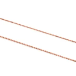 Gargantilla con baño de oro rosa 18 kt sobre plata y bolas, 65 cm Chain^TOUS Outlet