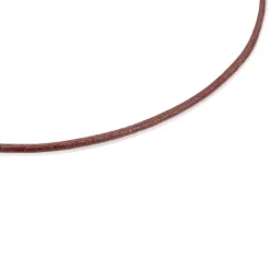 Gargantilla de cuero de 2 mm marrón con cierre con baño de oro de 18 kt sobre plata, 40 cm Chokers^TOUS Clearance