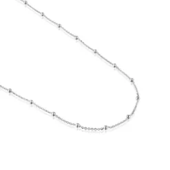 Gargantilla de plata con bolas intercaladas 60 cm Basics^TOUS Clearance