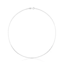 Gargantilla de plata con anillas cuadradas, 45 cm Chain^TOUS Outlet