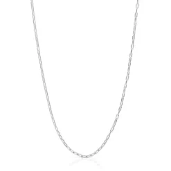 Gargantilla de plata con anillas ovales 50 cm Basics^TOUS Clearance