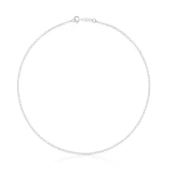Gargantilla de plata con anillas redondas, 40 cm Chain^TOUS Best