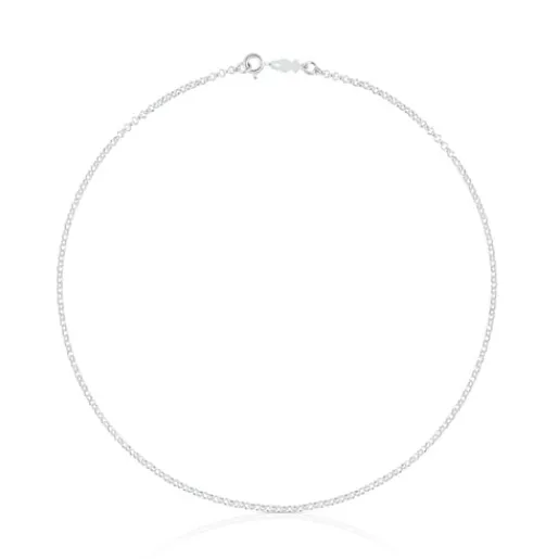 Gargantilla de plata con anillas redondas, 40 cm Chain^TOUS Best