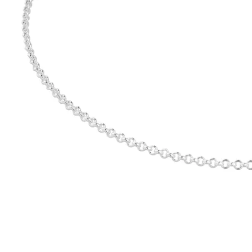 Gargantilla de plata con anillas redondas, 40 cm Chain^TOUS Best