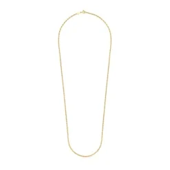 Gargantilla larga con baño de oro 18 kt sobre plata y bolas, 70 cm Chain^TOUS Online