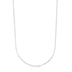 Gargantilla larga de plata con anillas ovales, 95 cm Chain^TOUS Outlet