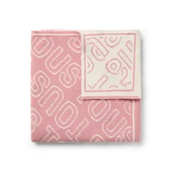 Manta de bebé reversible Nilo logo rosa^TOUS Online