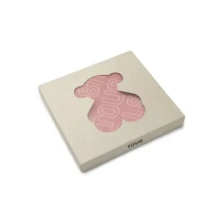 Manta de bebé reversible Nilo logo rosa^TOUS Online