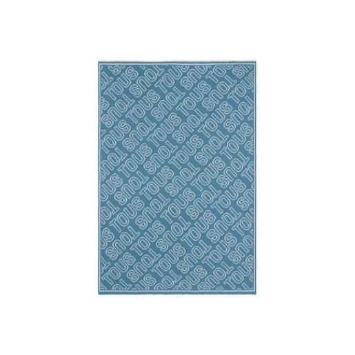 Manta de bebé reversible Nilo logo azul^TOUS Online