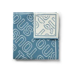 Manta de bebé reversible Nilo logo azul^TOUS Online