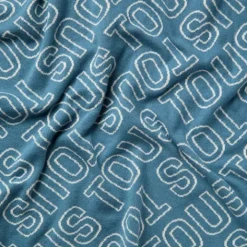Manta de bebé reversible Nilo logo azul^TOUS Online