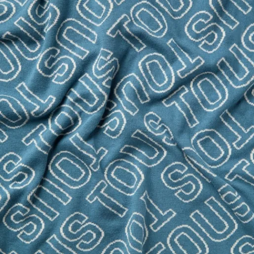 Manta de bebé reversible Nilo logo azul^TOUS Online