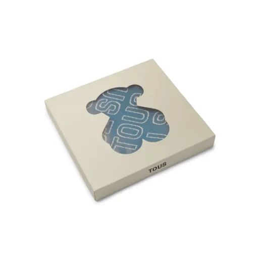 Manta de bebé reversible Nilo logo azul^TOUS Online