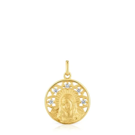 Medalla virgen de oro con brillantes Tamara Falcó X^TOUS New