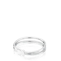 Media alianza de oro blanco con diamantes motivo oso Diamonds^TOUS Clearance