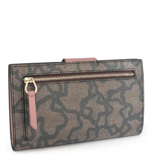 Mediana Billetera Flat Kaos Icon Multi Negro - Rosa^TOUS Outlet