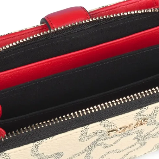 Mediana Billetera Kaos Icon Multi Beige - Rojo^TOUS Sale