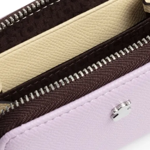 Monedero mediano malva New Dubai Saffiano^TOUS Best
