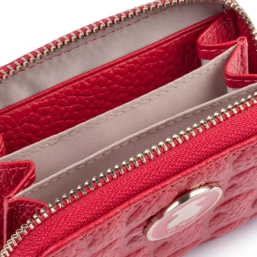 Monedero mediano Sherton de Piel roja^TOUS Sale