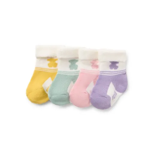 Pack de 4 pares de calcetines de bebé SSocks rosa^TOUS Online