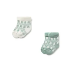 Pack de 2 pares de calcetines de bebé SSocks verde^TOUS