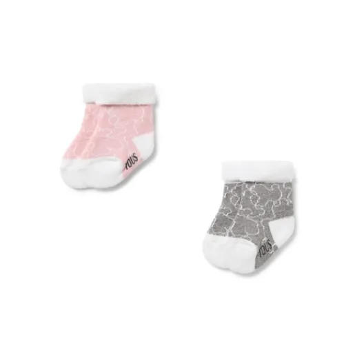 Pack de 2 pares de calcetines de bebé SSocks rosa^TOUS Hot